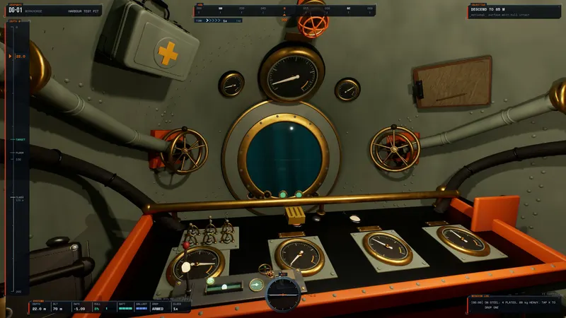 The pilot's seat and gauges